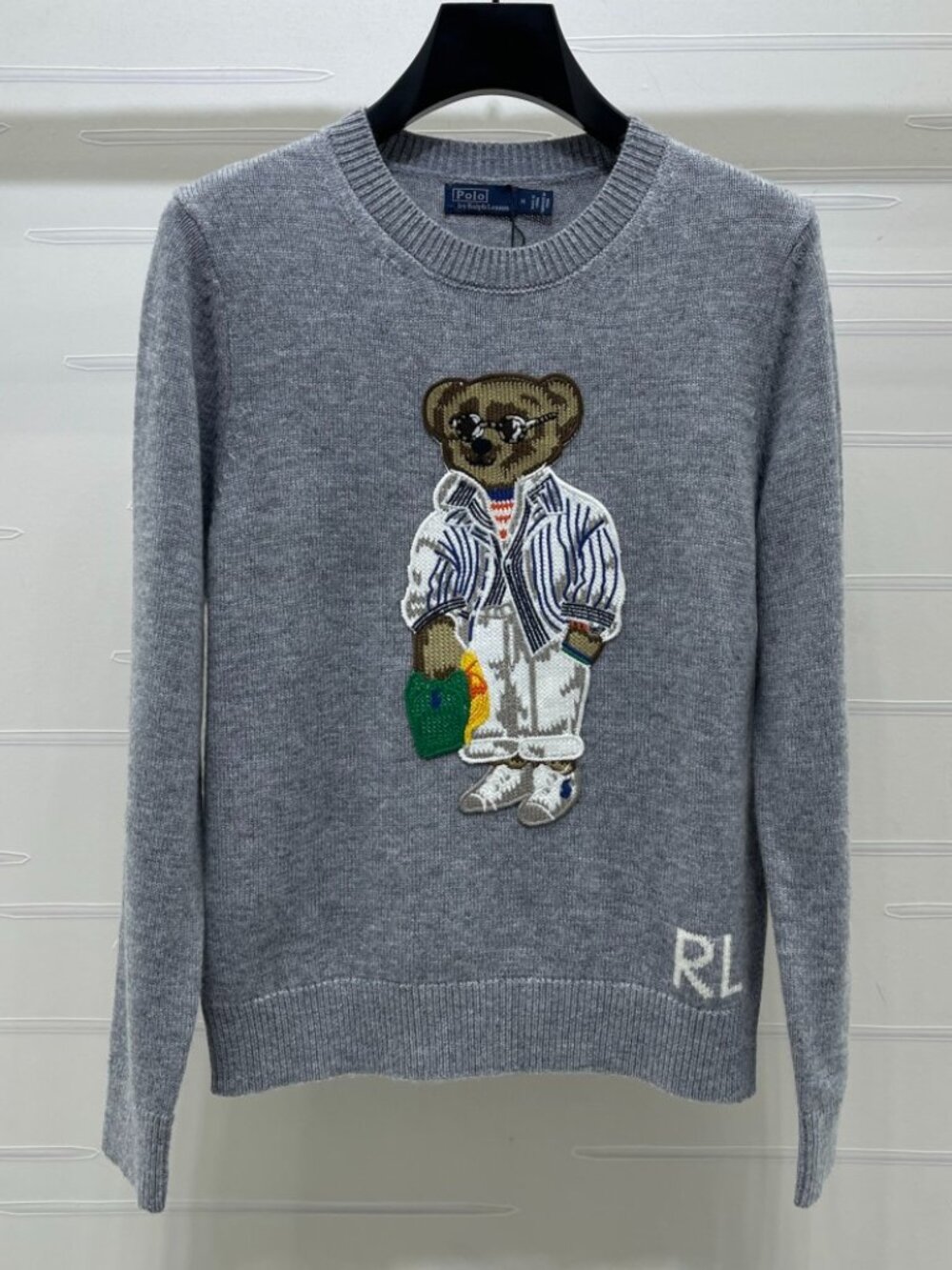 Polo Ralph Lauren Grey Polo Bear Crewneck Sweater
